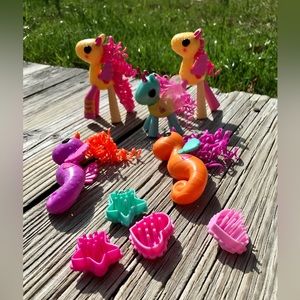 4 LALALOOPSY Oopsies Horses Seahorses Fairy Horse Brush Loopy Hair Toy Pet Dolls